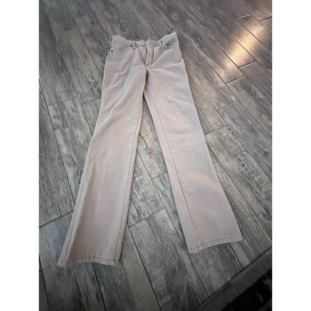 Vintage Wrangler Men's Tan High Rise Straight Leg Jeans Size 32X34